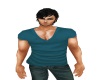 Teal vneck tank top