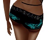 teal scorpion shorts