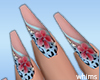 Lacy Leopard Nails Blue