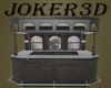Dark wood bar