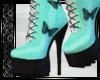 Butterfly boots teal