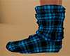 Teal Sock Plaid Slouch F