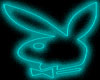 Teal Neon Playboy Bunny
