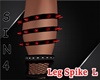 Leg Spike Red Black L