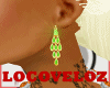 Green Gold Earings
