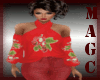 Red strawberry design to