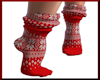Holiday Knit Socks RED