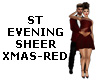 ST EVENING SHEER XMASred