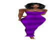 Purple Strapless dress
