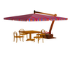chairs table parasol
