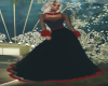 Rc*Red Fur Blk Gown