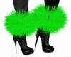 Toxic Green Fur Anklets
