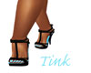 Black Lt Blue Trim Shoes