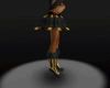 black yellow skirt