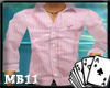 XI pink striped shirt