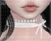 ⍨ diva choker white