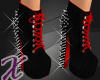 X* Spikey Boots Red