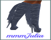 Fringed Boot Blue