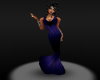 mkl blue and black gown