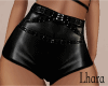 Black leather RL short