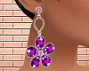 Silver Earrings Purple
