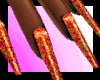 Glitter Nails Orange