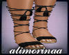 *A*Tie Up Sandals Black