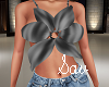 Black Flower Top