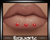 Diamond Lip Piercing Red