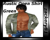 Rustic Open Shirt Green