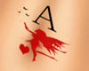 !Mx!Letter A angel tatto