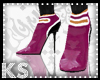 {K} Ankle Magenta Boots