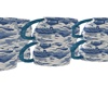 blue China coffee mugs