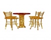 Golden Rose Table/Stools
