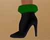 Ankle Boots Green Fur F