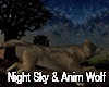Night Sky & Anim Wolf