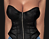 $ zip up corset black