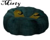 Green comfy pouf chair