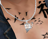 R broken heart necklace