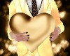 Golden Heart Pillow M