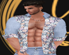 FLORAL JEANS SHIRT
