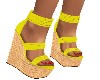 YELLOW WEDGE SANDALS