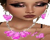 Pink Set Jewelry New~