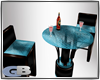 bartable w chairs teal