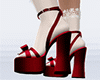 Socks Lace Red Heels