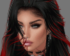 HAIR - BLACK / RED