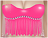 Fringed pearl pvc pink