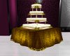Gold & Cream Wed Cake