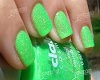 Lime Glitter Lush Nail