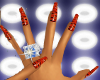 ~KK~ Red Zebra nails